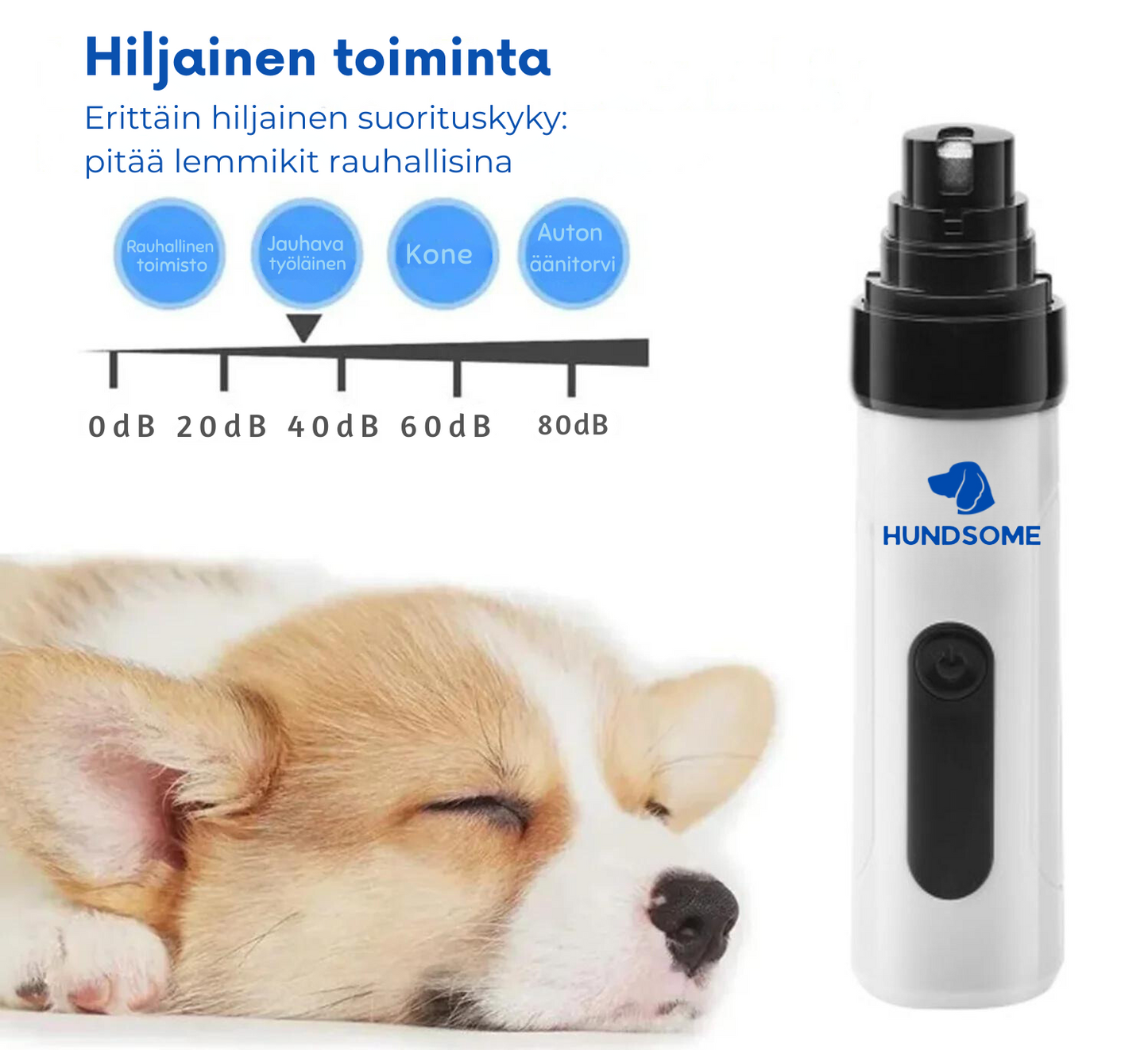 Hundsome™ Hiljainen Kynsintrimmeri